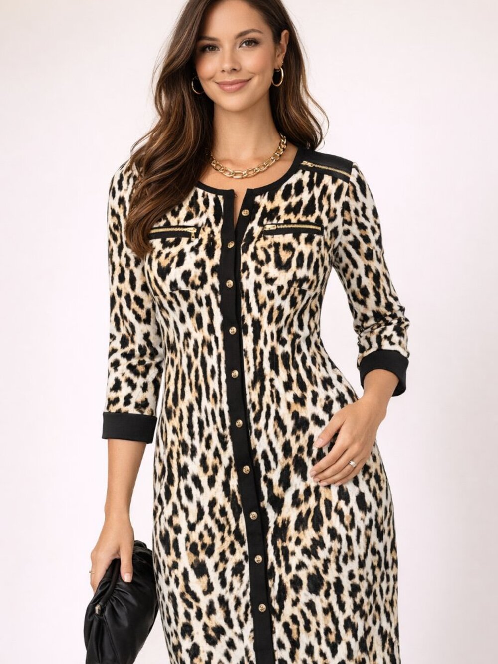 ✨ Chico’s Animal Print Button-Down Dress – Effortless Statement Style - Picture 2 of 9